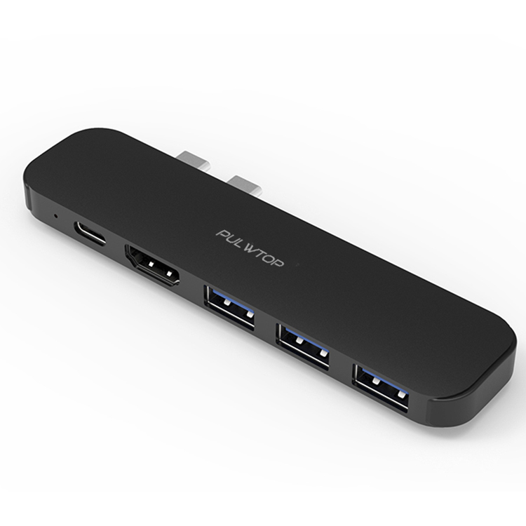 Pulwtop горячая Распродажа 6 в 1 дорожный адаптер Тип c usb c концентратор hd 4k pd type-C док-станция