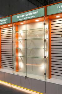 Vitrine d'exposition personnalisée pour <span class=keywords><strong>magasin</strong></span> de <span class=keywords><strong>réparation</strong></span> de téléphones portables, meuble de présentation pour étuis de téléphone, vitrine murale pour boutique de téléphonie mobile - Product Image 6