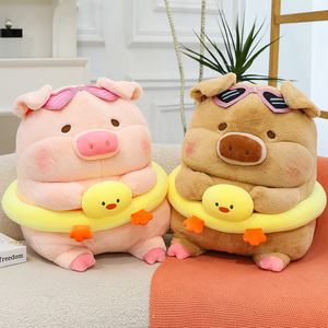 Carino e adorabile maiale peluche giocattolo in cotone PP bambola cuscino da letto maialino goloso che regala un regalo di compleanno ad un amico - Product Image 3