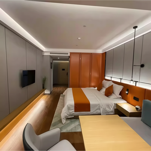 Prix de gros d'usine, ensemble de chambre à coucher pour hôtel et appartement, table de chevet en bois, canapé, design moderne, usage commercial - Product Image 1