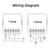 Interrupteur intelligent miniature JRUMP DIY compatible avec Alexa, Google Assistant et l'application Ewelink, convertit les anciens interrupteurs en interrupteurs intelligents avec connectivité Wi-Fi.