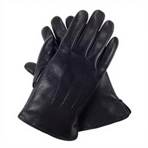 Gants de conduite unisexes en cuir de chèvre jaune, à doigts entiers, avec sangle de poignet réglable à bouton-pression pour la mode en plein air - Product Image 2