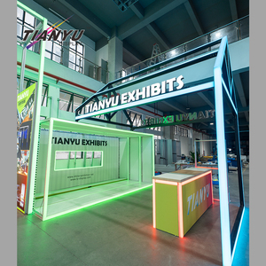 Immersive Trade Fair Full Led Lights Stand Modular Aluminum Frame Wall System Customized Fair Stand Construction <strong>Booth</strong> - Product Image 1