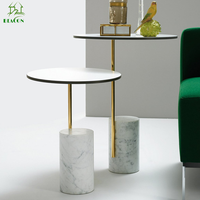 Style design, mobilier de maison haut de gamme, salon, petite table basse, tables d'appoint en acier inoxydable et marbre pour la maison
