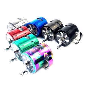 Moulin à herbes manuel haut <span class=keywords><strong>de</strong></span> gamme 63 mm 4 pièces en alliage <span class=keywords><strong>de</strong></span> zinc multicolore pour tabac et épices, logo personnalisé - Product Image 2