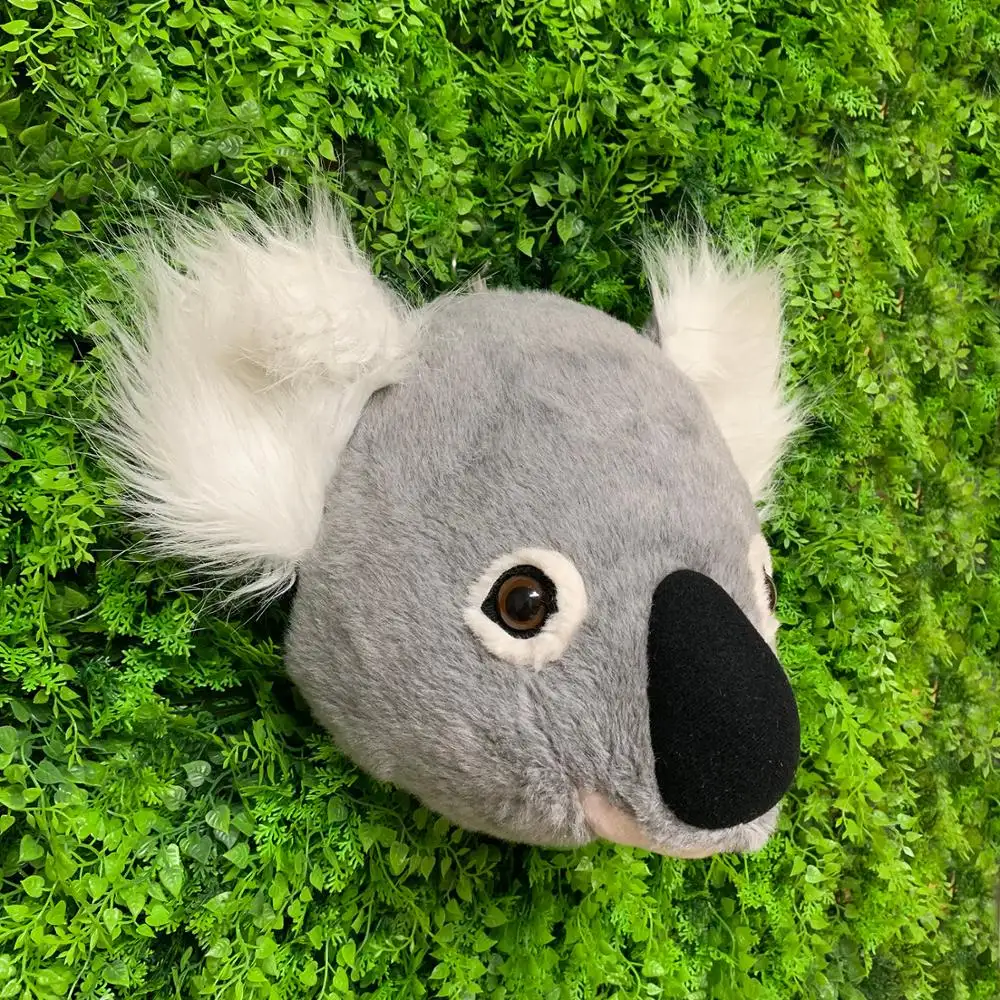 2020 new Design Stuffed animal Home decoration koala Animal Head wall decoration head