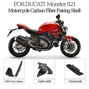 Juego Completo de <span class=keywords><strong>Carenado</strong></span> de Fibra de Carbono Seca 3K para <span class=keywords><strong>Ducati</strong></span> <span class=keywords><strong>Monster</strong></span> 821, 2019-2021 - Product Image 1