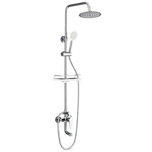 Bathroom Rain Black <b>Shower</b> Mixer <b>Shower</b> 3 Functions <b>Bathing</b> <b>Set</b> Storage Rack Type Contemporary Exposed <b>Shower</b> Faucet - Product Image 4
