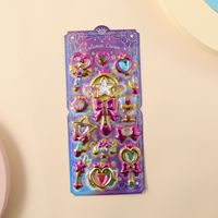 Kawaii Délicat 3D Girly Pierres Précieuses Dorure Autocollants Scrapbooking Diy Journal Papeterie Autocollant Déco Art Fournitures