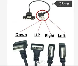 UP Down Links rechtwinkliges Kabel Benutzer definiertes USB-Winkel kabel