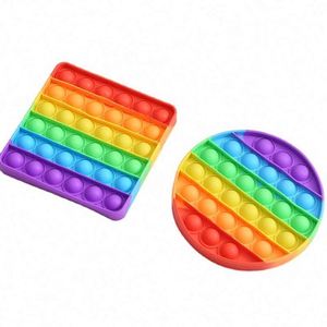 Juguete Sensorial de Silicona para Apretar, Burbuja Arcoíris, Alivio del Estrés, Juguete Sensorial Antiestrés - Product Image 1