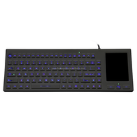 Clavier filaire industriel pour hôpital avec pavé tactile numérique rétroéclairé lavable et désinfectable Clavier filaire médical pour jeux