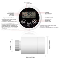 Válvula Termostática Inteligente para Radiador HY366, Control por Aplicación Zigbee, Programable Semanalmente
