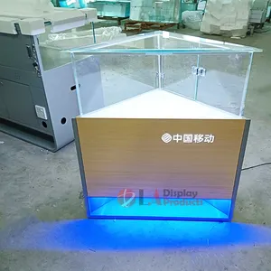 공장 사용자 정의 만든 유리 핸드폰 코너 쇼케이스 디자인 휴대 전화 캐비닛