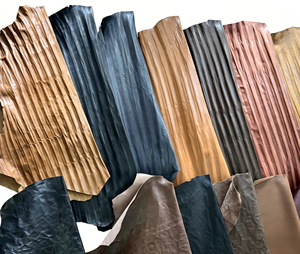 Pelle di vitello di bufalo d'acqua verticale, conciata a mano e cerata, tinta all'acqua, per abbigliamento e calzature, pelle lucida di alta qualità - Product Image 1