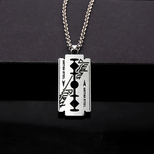 Collier créatif Hip Hop Rock Band Judas Priest, pendentif en forme de lame de rasoir, chaîne de cou pour homme, porte-clés en métal, bijoux Chaveiro - Product Image 2