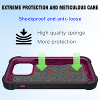 Vente en gros Heavy Duty Armor Robot Defender Case pour iPhone 15 Series 360 ° Full-Body Protection Case