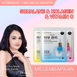 KORMESIC Bpom Certificado, 25ml, 10X, Mascarilla Facial Coreana con Colágeno y Cristal, Hidratante, Antiarrugas, Blanqueadora - Product Image 2