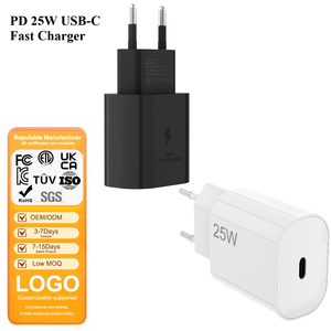 Chargeur mural USB-C PD 25W Prise EU/UK/AU/US Charge rapide pour ordinateur portable Téléphone portable Adaptateur d'alimentation Type-C OEM/ODM - Product Image 2