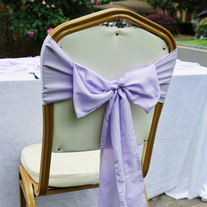 Simple Woven <strong>Cotton</strong> <strong>Chair</strong> <strong>Cover</strong> Flower Binding Ribbon Wedding Hotel Decorations Reusable Eco-Friendly Washable Dustproof Banquet - Product Image 4