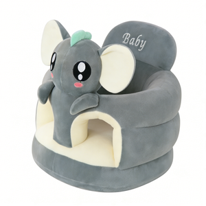 Sofá de peluche de elefante personalizado, Silla de peluche de elefante bebé, Peluche de elefante gris, Juguete de peluche de elefante para sentarse - Product Image 3