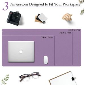 SANXING Rectangular <b>Leather</b> <b>Desk</b> Pad 800x400mm Purple Office Gaming Writing Surface Non-slip Mouse Pad Stock - Product Image 3