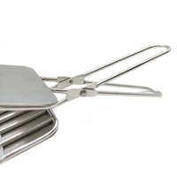 Pinces à découper en acier inoxydable pour rôti de bœuf, pinces à découper la viande, support pour oignons et tomates pour trancher les légumes, les fruits, le camping