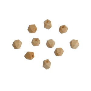 Perline ottagonali in legno ILAN da 10 mm per artigianato e creazione di gioielli - Product Image 2