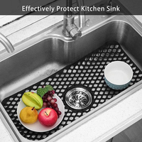 Tapis de protection en silicone pour évier de cuisine, tapis d'évier en silicone pour évier de cuisine
