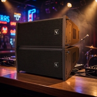 Altavoz Line Array Activo H1 de 8 Pulgadas, 500W, 65Hz-19.7kHz, Negro, para Escenarios, Bodas al Aire Libre, Actuaciones Profesionales, con Control Remoto