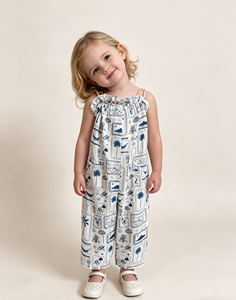 Tutina Estiva Senza Maniche in Lino per Bambine e Neonate, Modello All'Ingrosso - Product Image 4