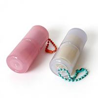 Tube de baume à lèvres personnalisé 3,8 g couleur PANTONE avec chaîne de perles, conteneur de rouge à lèvres cylindrique portable, emballage cosmétique DIY, sérigraphie