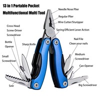 Pince Multifonction Portable de Poche, Dénudeur de Fils, Couteau Pliant, Outil à Main Pliant Multifonctionnel pour Camping en Plein Air