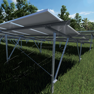 Sistema de Montaje en Suelo para Paneles Solares Personalizable, Base de Acero y Aluminio - Product Image 1