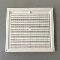 Grille d'aération en PVC blanc 9x9 (225mm X 225mm) Grille en plastique fixe avec moustiquaire