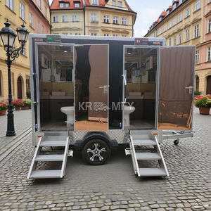 Baño Portátil de Lujo para Carnaval, Camping, con Doble Puerta y Remolque - Product Image 1