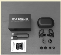Écouteurs sans fil Bluetooth 5.1 avec affichage LED de la batterie, étanches IPX7, pour le sport, autonomie de 15h, micro intégré pour un confort optimal