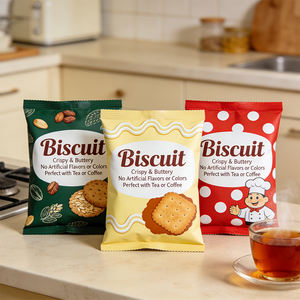 Emballages personnalisés en plastique laminé thermoscellable de qualité alimentaire pour bonbons, barres <span class=keywords><strong>chocolat</strong></span>ées, nougats, biscuits, emballages de biscuits - Product Image 5