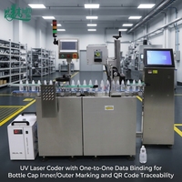 Système de marquage laser UV automatique pour le code interne et externe des bouchons de bouteilles, liaison de données un à un, traçabilité par code QR