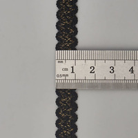 Bande élastique brillante de 1,2 cm pour vêtements, sous-vêtements, sacs, textile de maison, couture DIY, en nylon avec dentelle scintillante