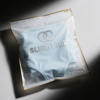 Sac anti-odeur avec fermeture à glissière réutilisable givré emballage sac à fermeture éclair pour sous-vêtement vêtement avec fenêtre givrée