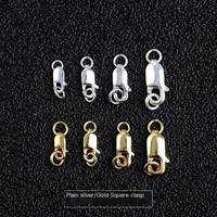 Fading 925 Sterling Silver DIY Ensemble de combinaisons de styles différents Boucle de queue de poisson de haute qualité Boucle à ressort pour la fabrication de bijoux