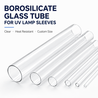 Tube en verre borosilicate pour manchons de lampe UV, résistant à la chaleur, tube de protection en verre transparent, taille personnalisée