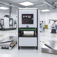 Machine entièrement automatique pour le détartrage, l'élimination de la rouille, l'ébavurage, le meulage et le polissage des plaques en acier inoxydable et en aluminium