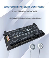 Éclairage intelligent pour marches d'escalier DC12V 24V, bande lumineuse pour 30 marches, contrôle par application, capteur de mouvement PIR, contrôleur de bande lumineuse pour marches d'escalier