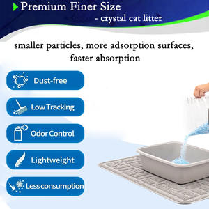 Litière pour chat en gel de silice cristallin hautement absorbant, sans poussière, écologique, indicateur de pH premium, pour animaux de compagnie félin, chats, chatons - Product Image 3