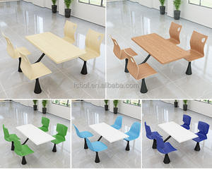 Muebles de restaurante baratos, cafetería escolar, comida rápida, juego de mesa y silla de catering, <span class=keywords><strong>mesas</strong></span> y sillas de comedor del campus - Product Image 4