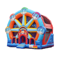 Château gonflable commercial en forme de grande roue pour enfants et adultes, idéal pour la location de fêtes