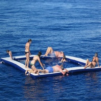 Offre Spéciale Transat Flottant Durable et Grand, Bouée Gonflable pour Mer, Océan ou Piscine avec Filet, Idéal pour Yacht et Bateau