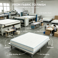 Matelas en mousse compressée pliable moderne en gros pour chambre à coucher, école et hôpital - Meubles de maison de marque Rucas